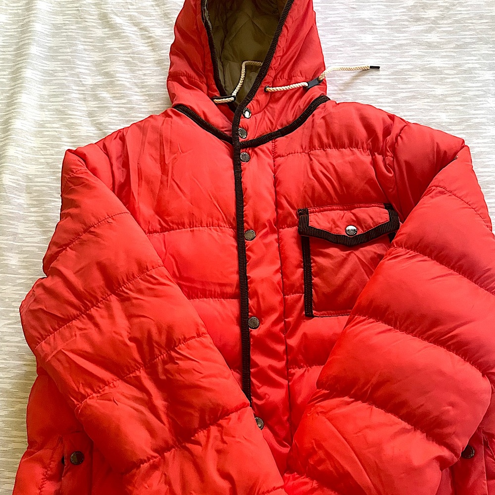 BELLFIELD MENS PUFFER JACKET WINTER COAT SIZE XL ORANGE size X-Large